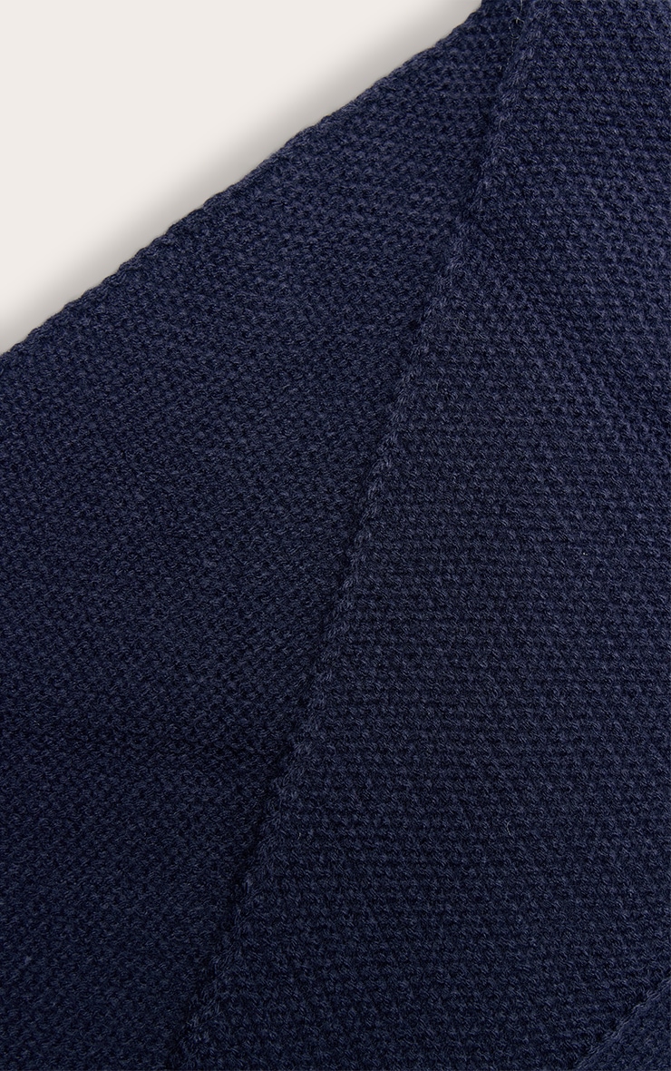 Navy Brushed Knit Shawl image 3