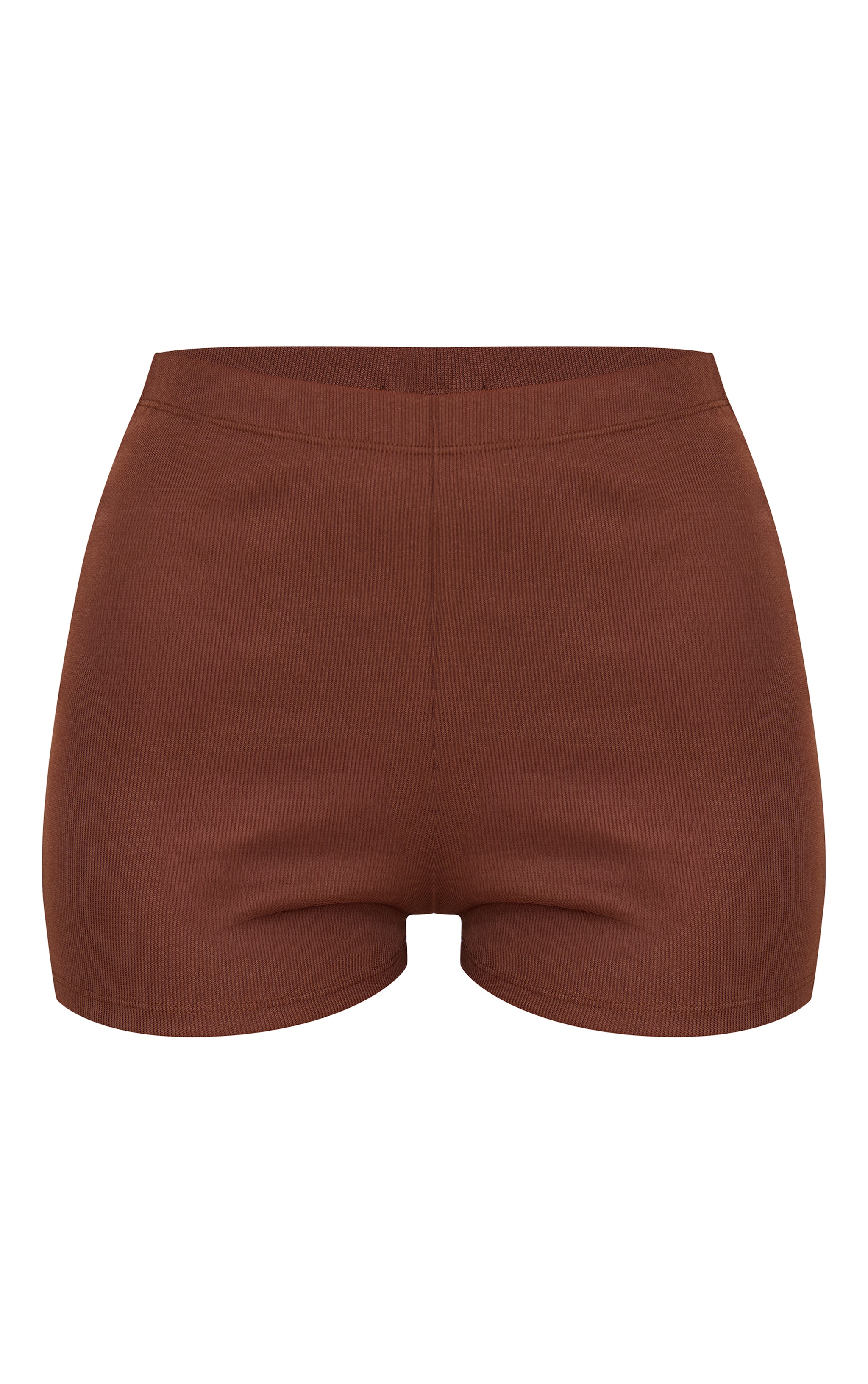 Chocolate Ottoman Ribbed Hot Pants image 6