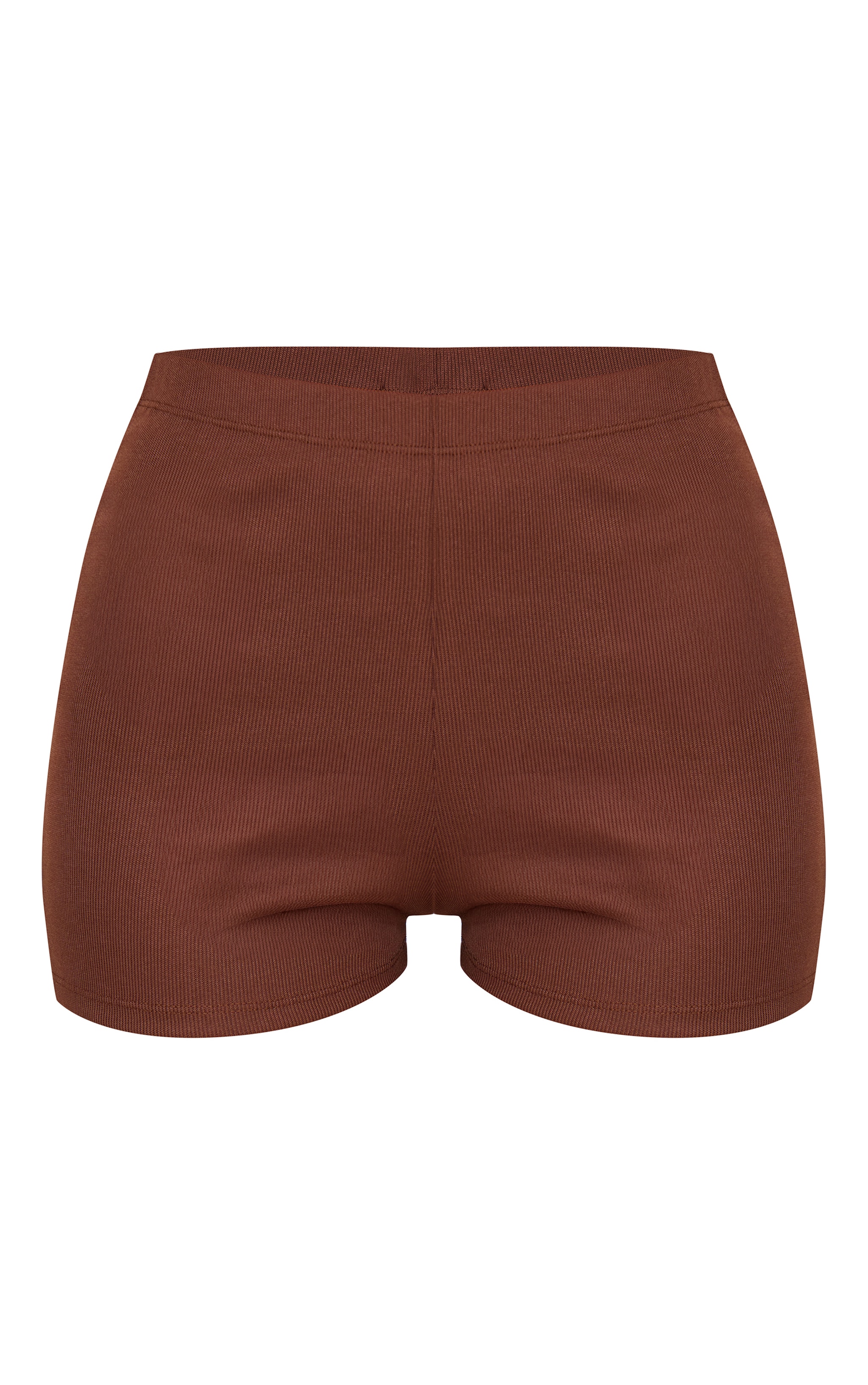 Chocolate Ottoman Ribbed Hot Pants image 6