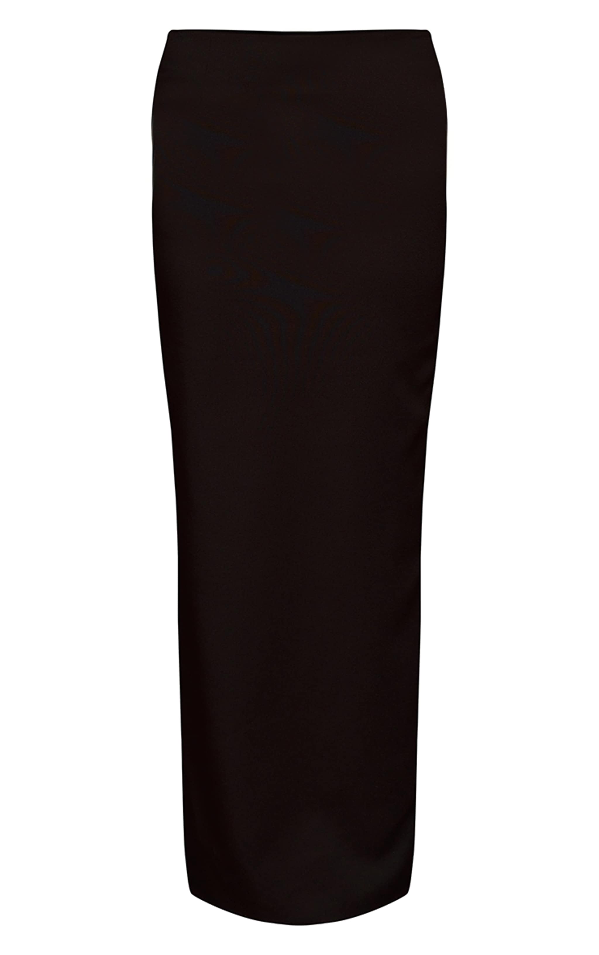 Black Woven Low Rise Maxi Skirt image 6
