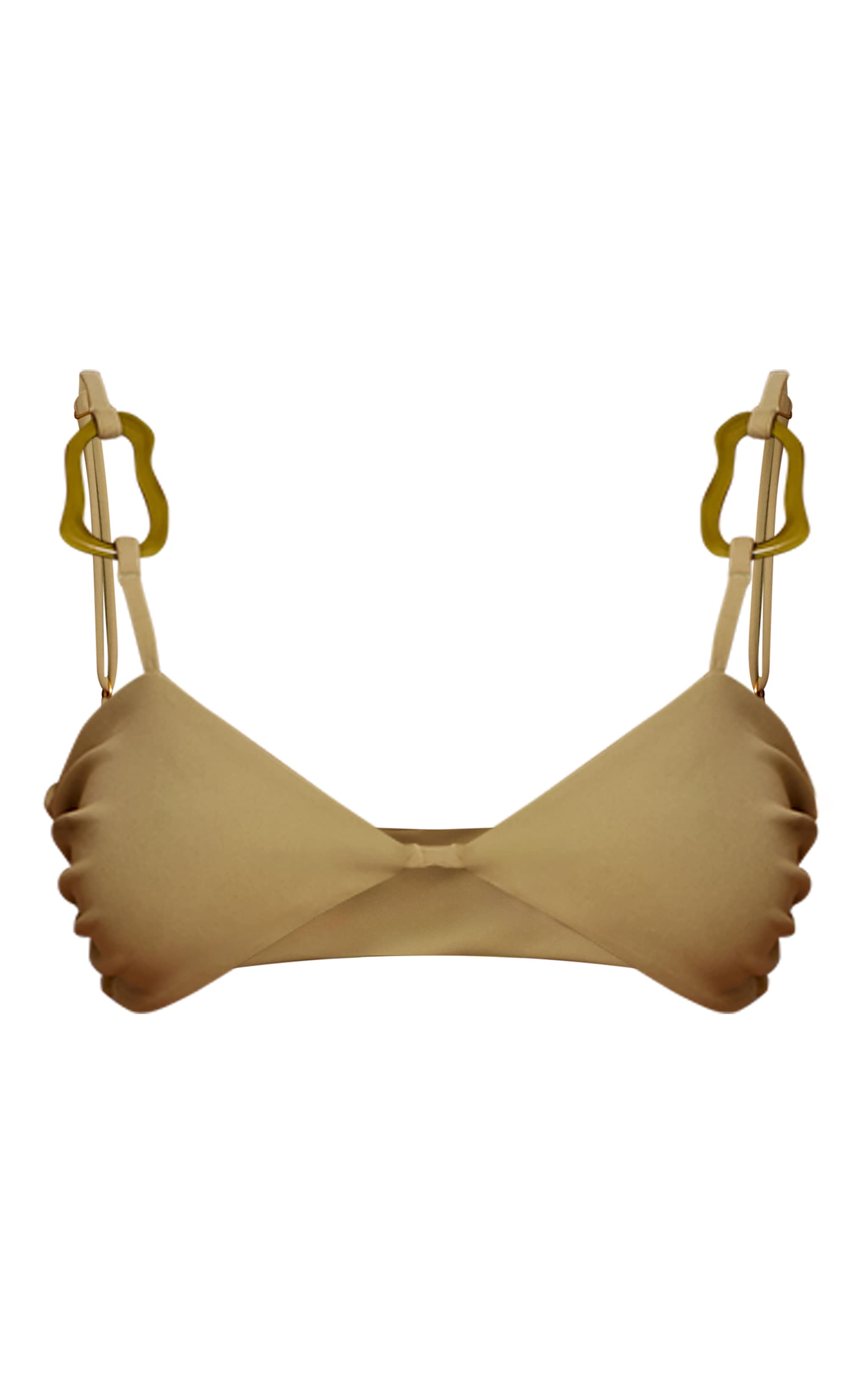 Sage Resin Trim Strappy Bikini Top image 5