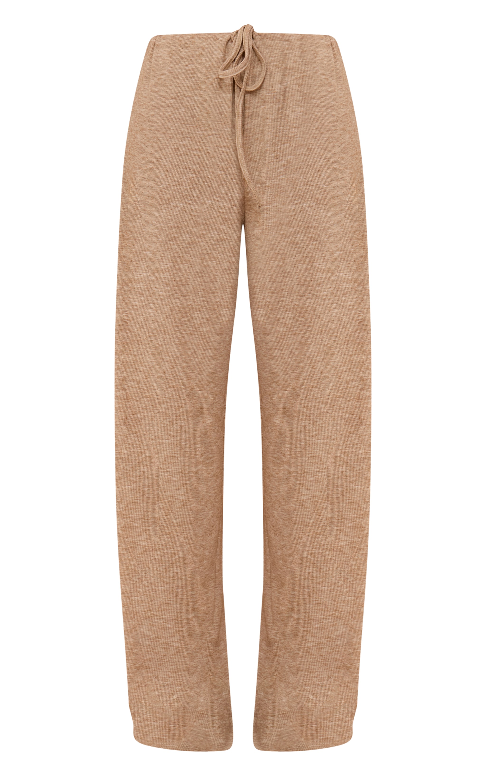 Stone Marl Ribbed Drawstring Wide Leg Pant image 5