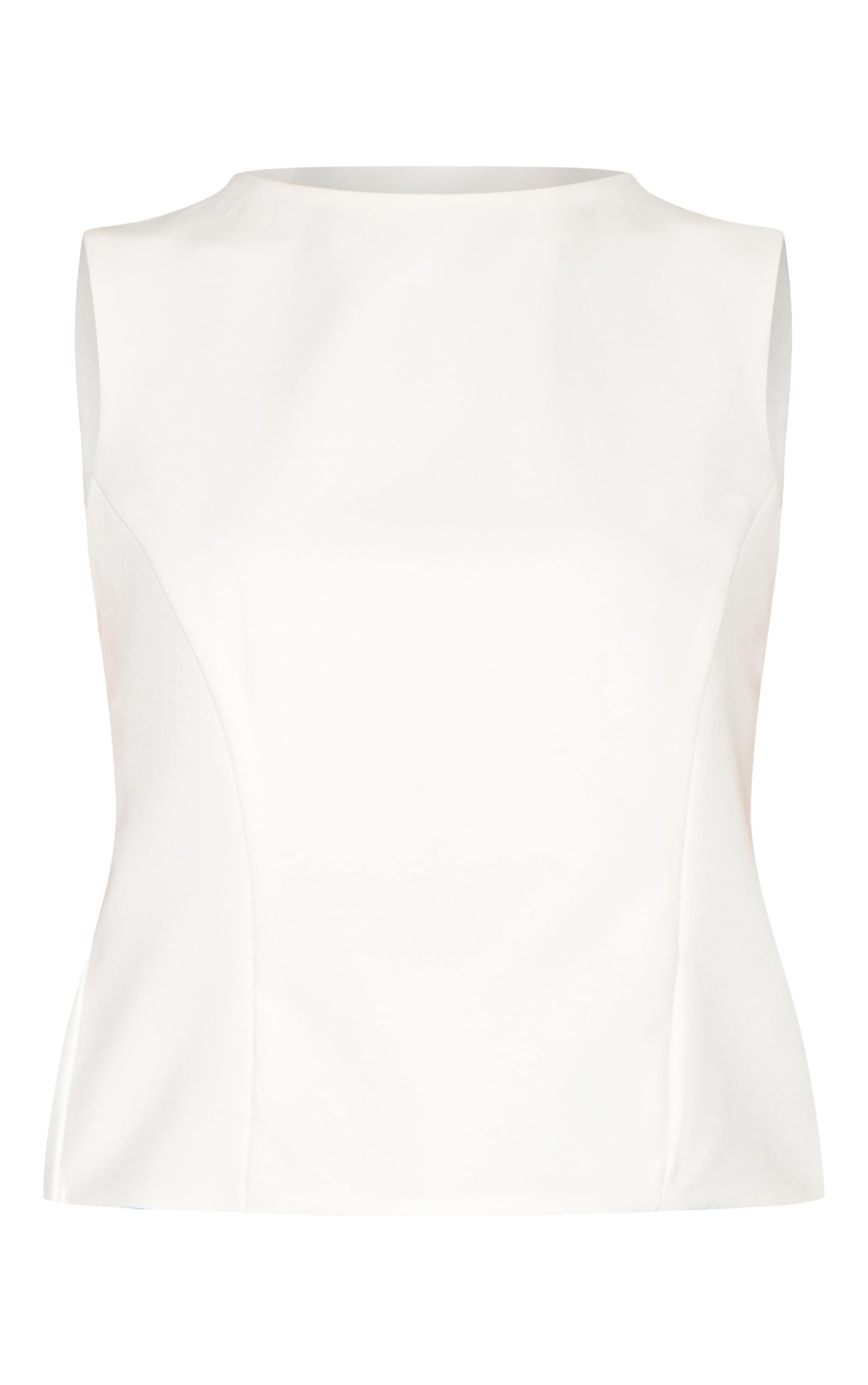 Petite White Sleeveless Bow Detail Top image 5