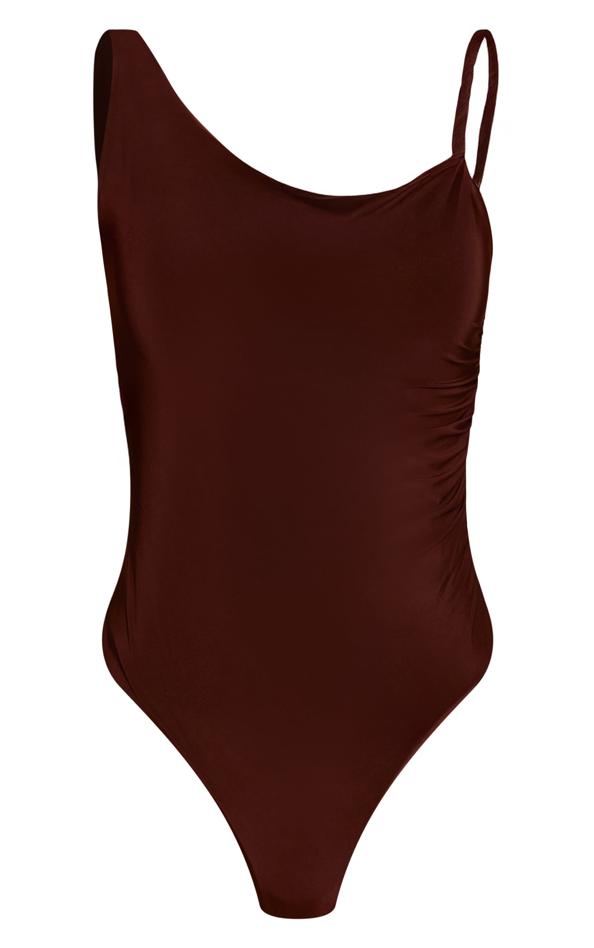 Chocolate Slinky Twist Strap Bodysuit  image 5