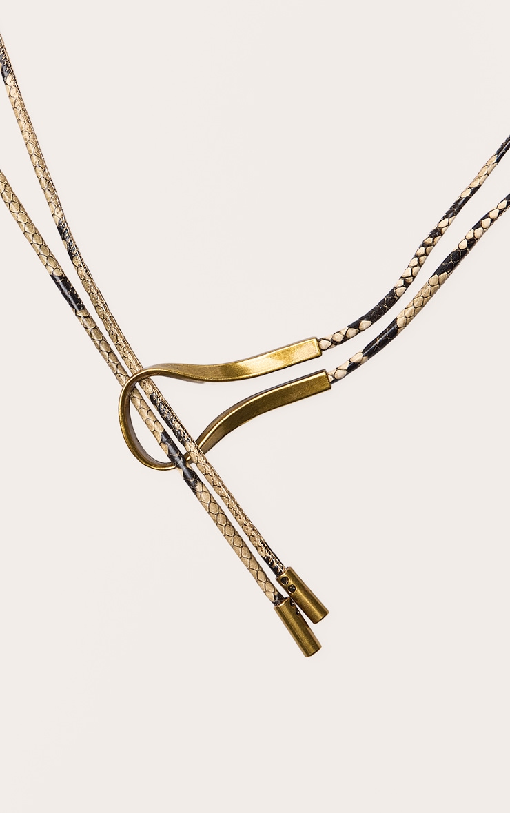 Snake Rope Belt With Gold Hardware image 3