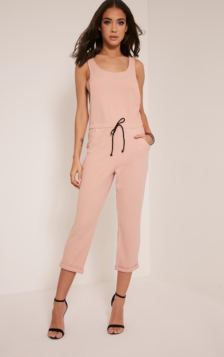 Shaya Nude Loose Fit Jumpsuit Jumpsuits PrettyLittleThing
