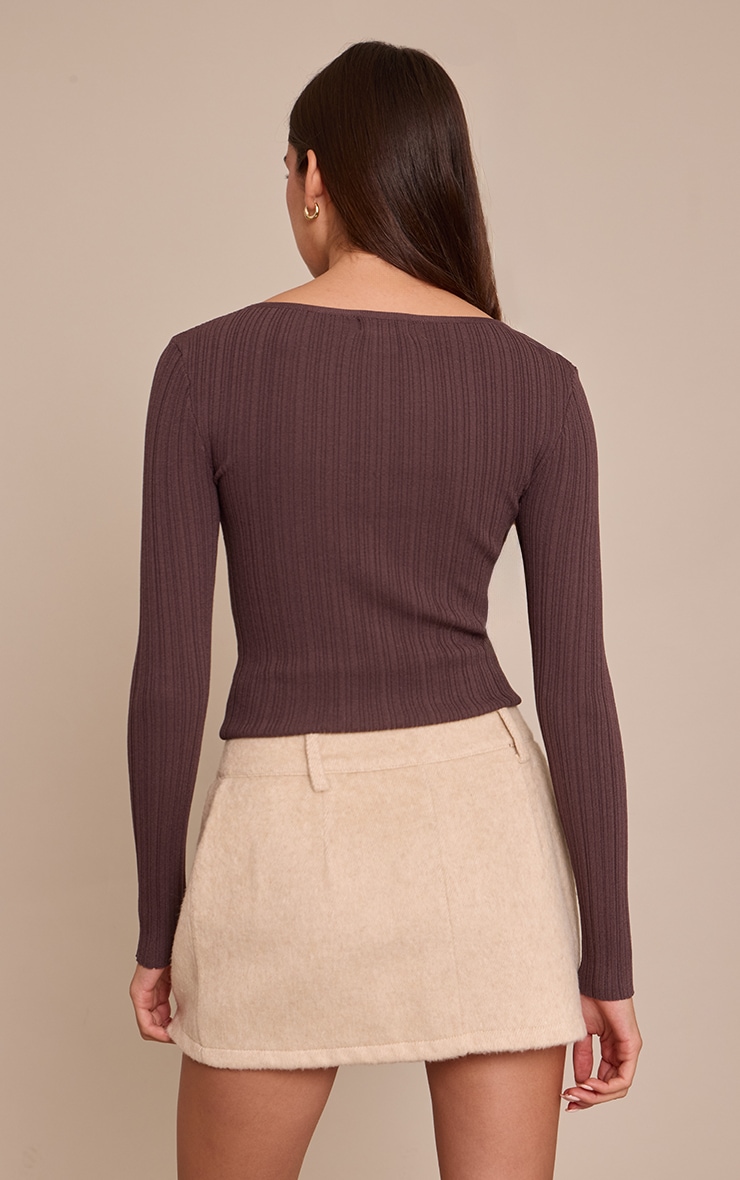 Sand Brushed Wool Mini Skirt image 3