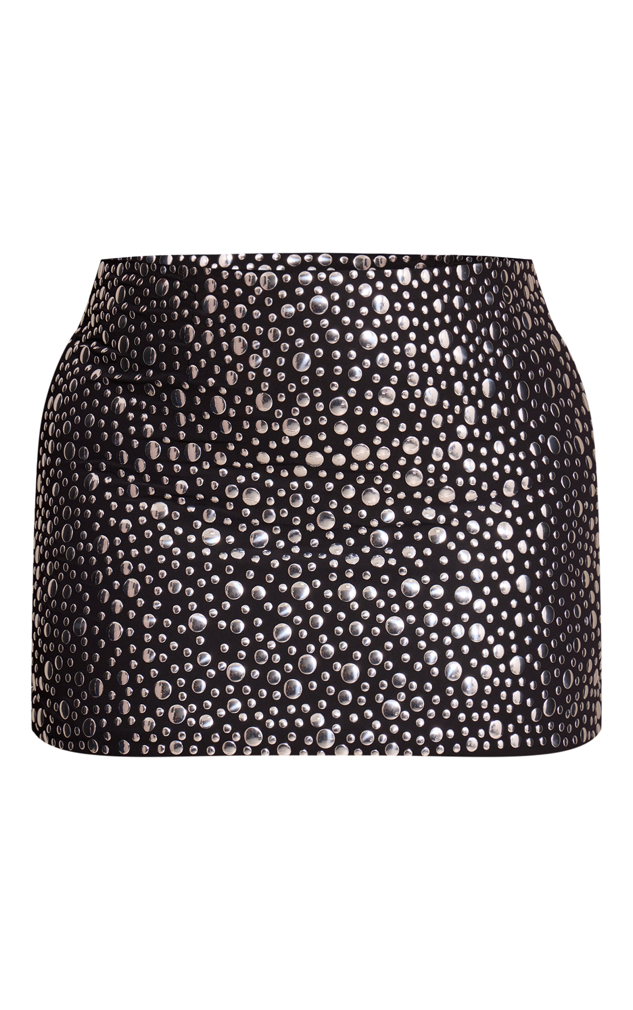 Plus Mini-jupe noire à clous multiples image 6