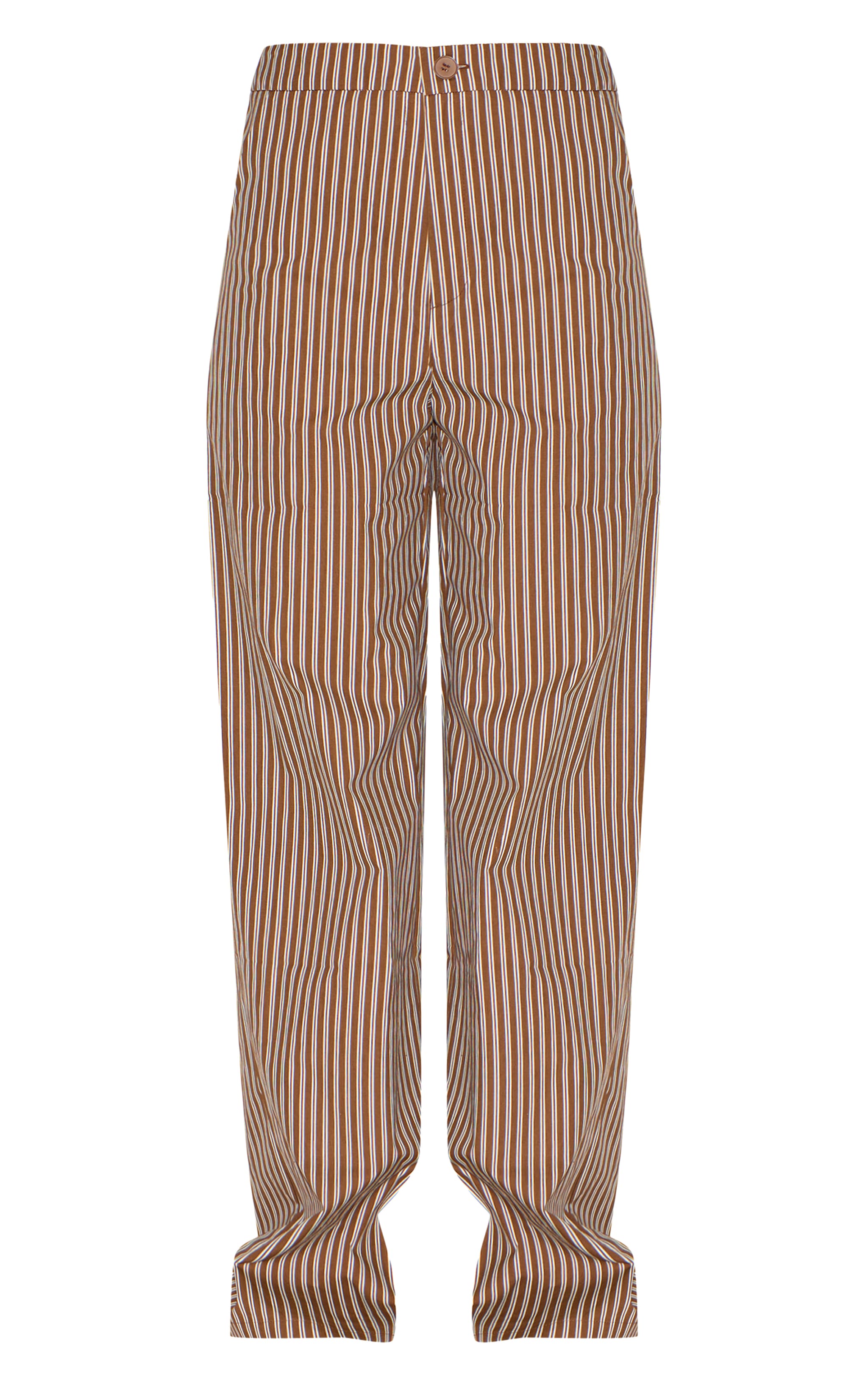 Tall Chocolate Stripe Woven Mid-rise Wide Leg Pant image 5