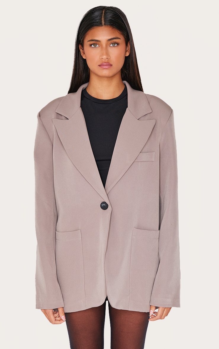 Cappuccino Minimal Single Breasted Blazer image 3
