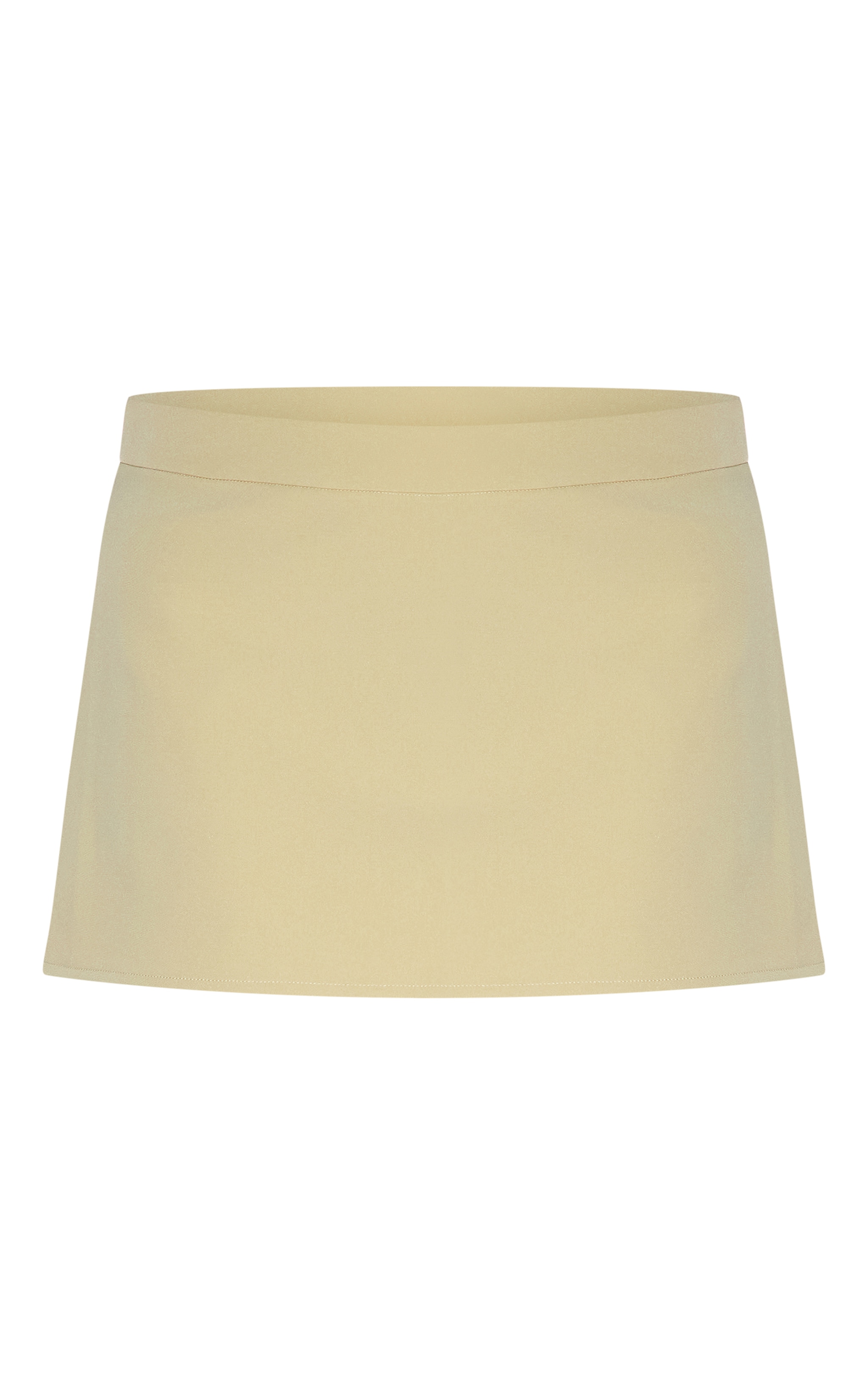 Plus Sage Green Tailored Woven Bow Detail Micro Mini Skirt image 6