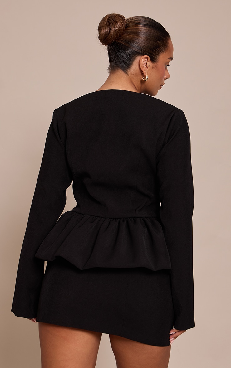 Shape Black Woven Frill Detail Jacket image 2