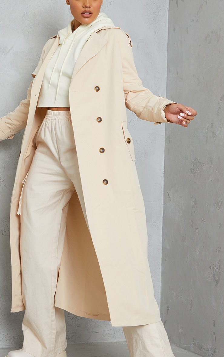 stone coloured mac coat