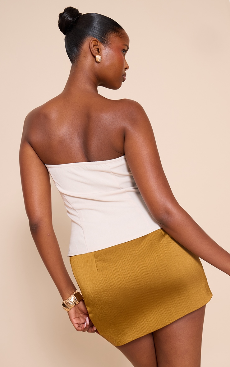Stone Woven Trim Detail Bandeau Top image 2