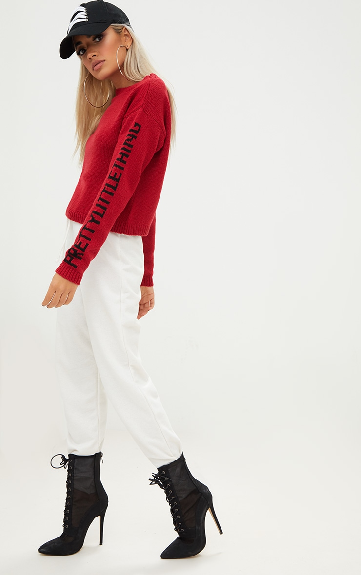 PRETTYLITTLETHING Red Soft Knit Jumper image 4