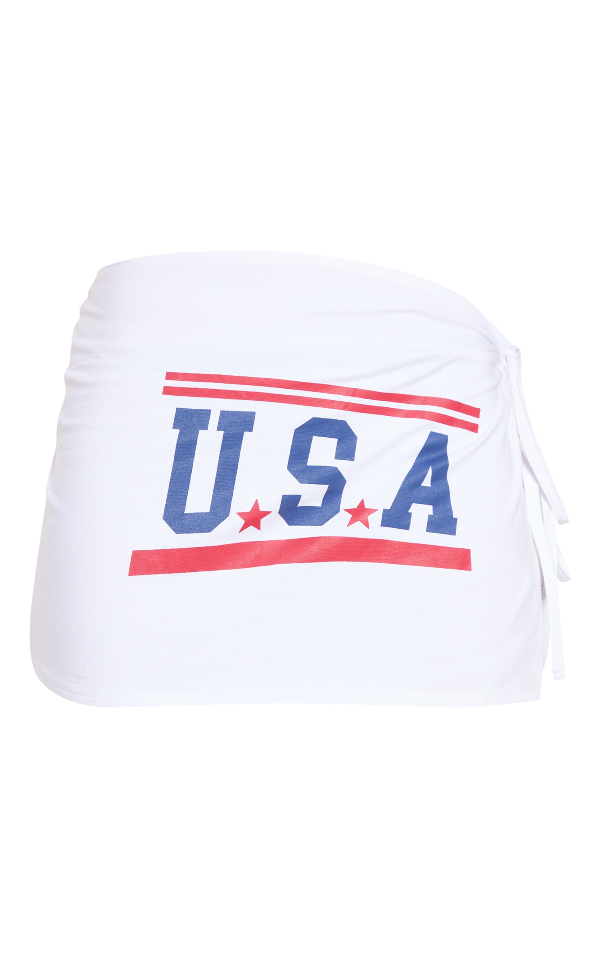 White 1908 Printed Tie Side Skirt image 6