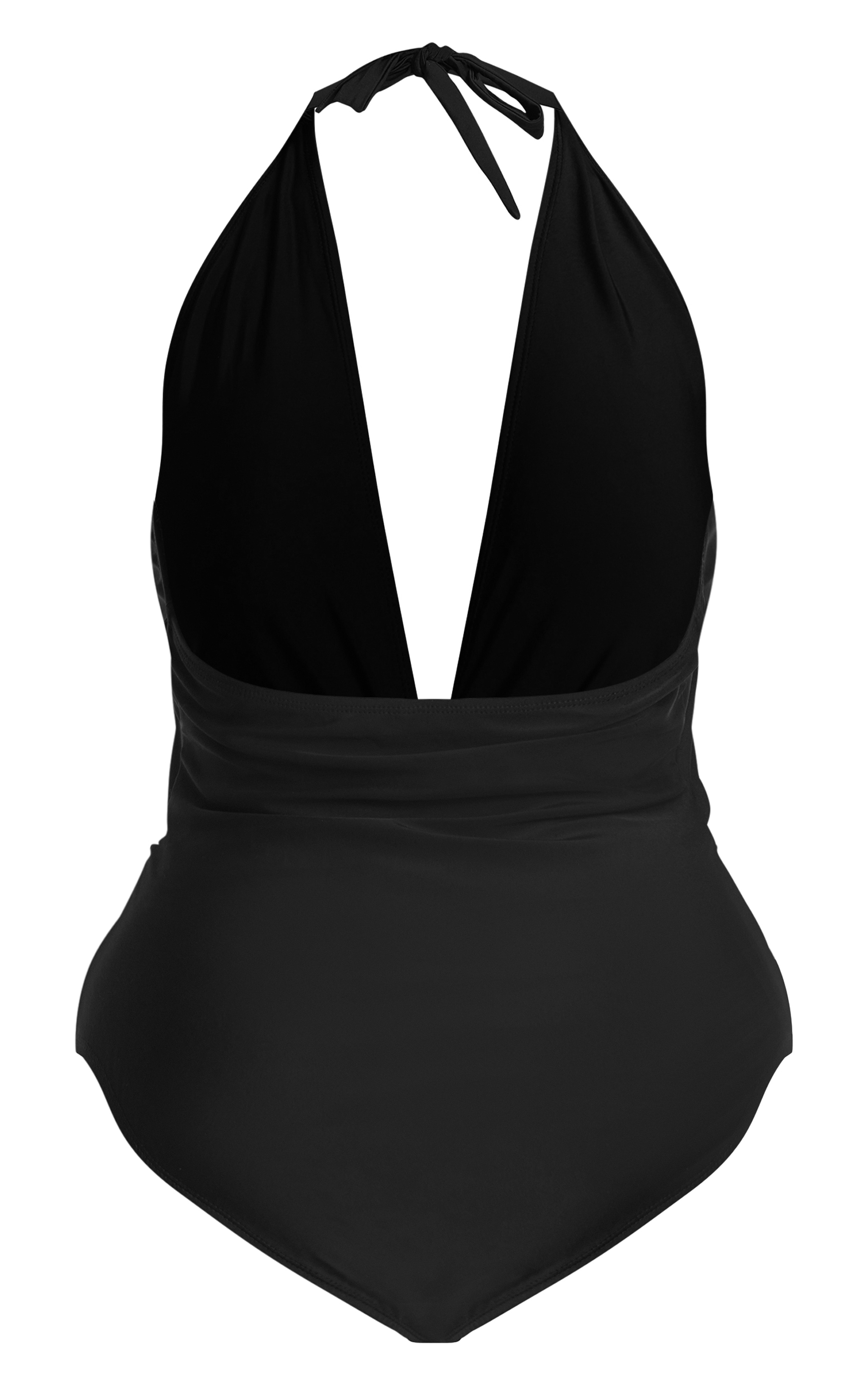 Shape Black Halter Neck Deep Plunge Twist Swimsuit image 6