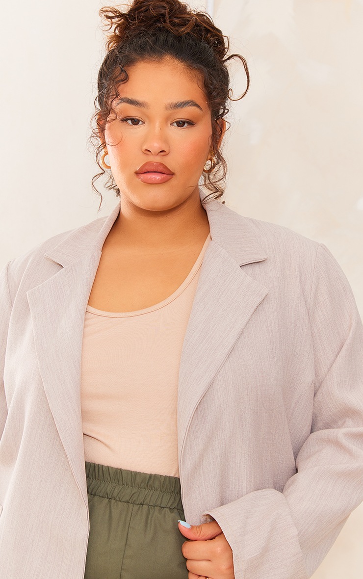 Plus size blush blazer top