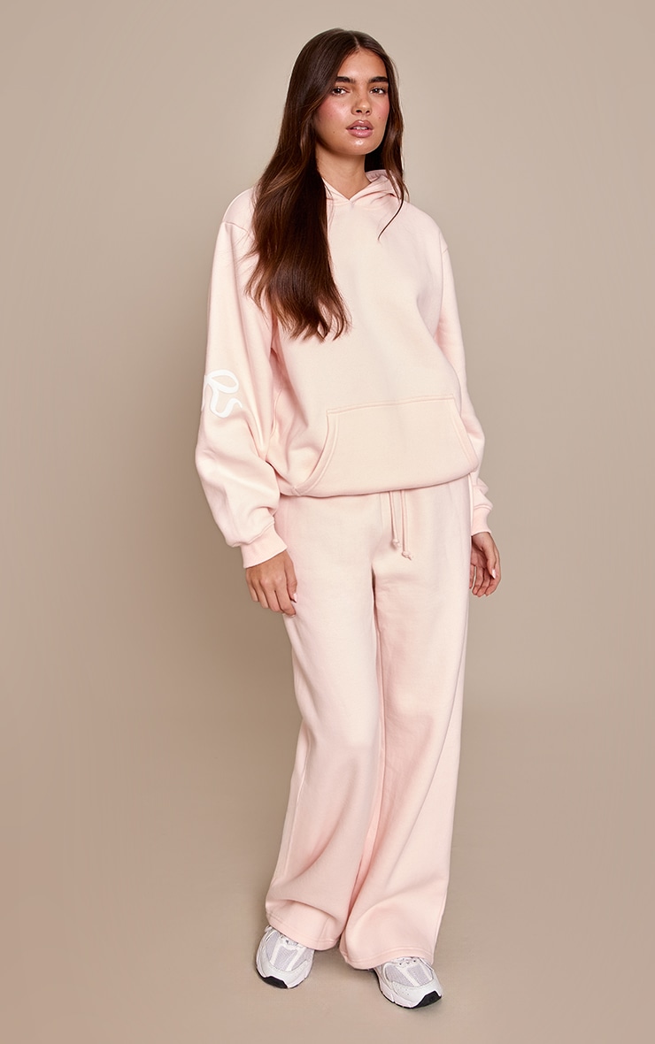 Pink  Bow Puff Print Straight Leg Joggers image 2