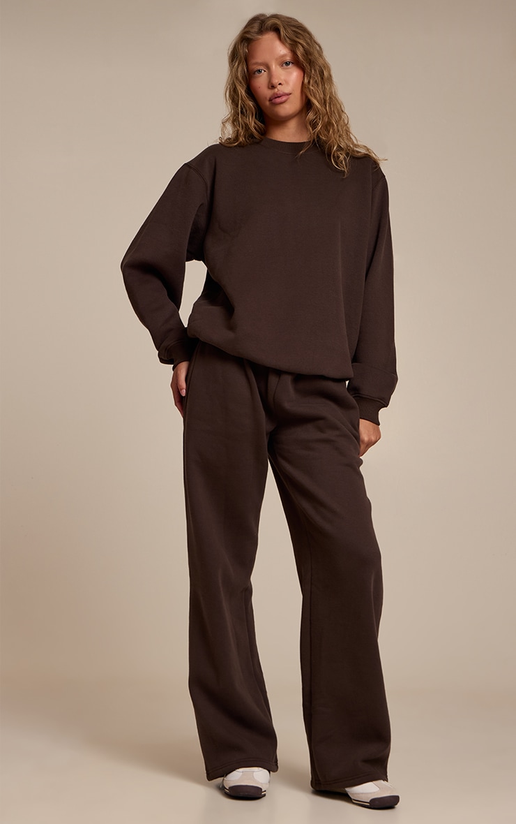 Espresso Cotton Fleece Pullover Sweatshirt image 3