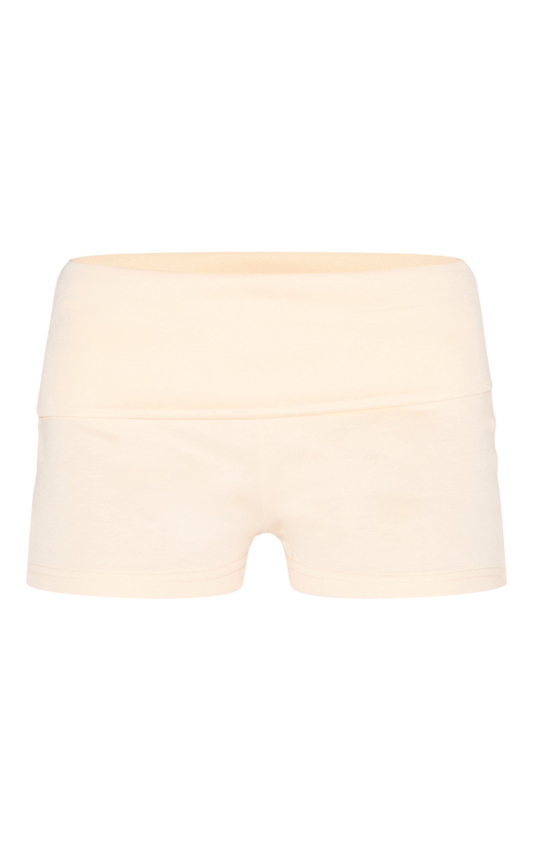 Cream Soft Touch Modal Foldover Hot Pants image 6