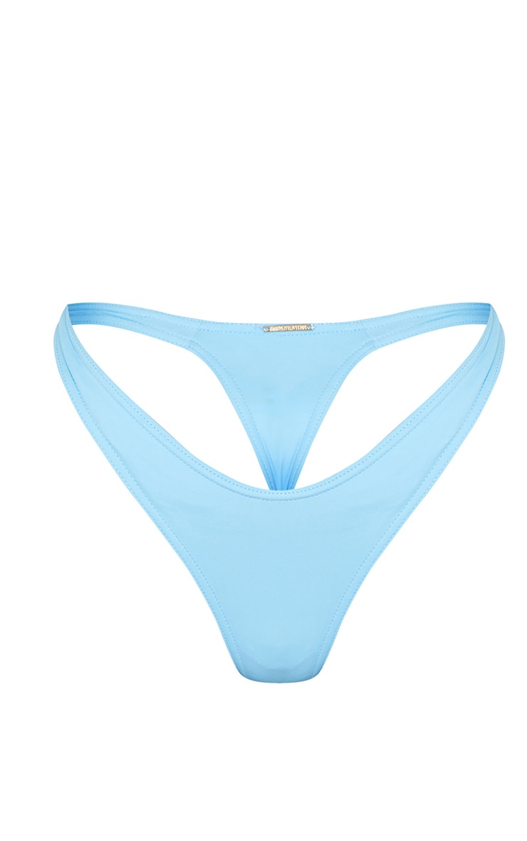 Blue Recycled Mix & Match Thong Bikini Bottom PrettyLittleThing