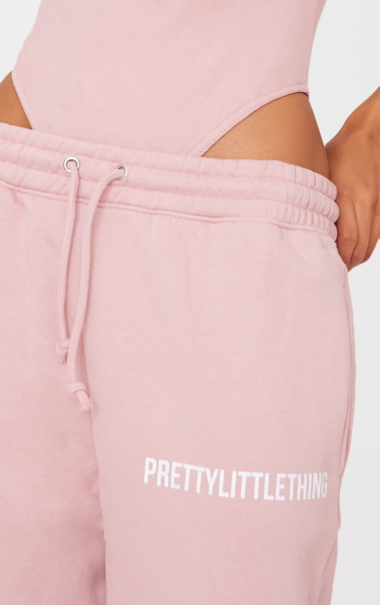 PRETTYLITTLETHING Light Pink High Waist Cuffed Track Pants image 4