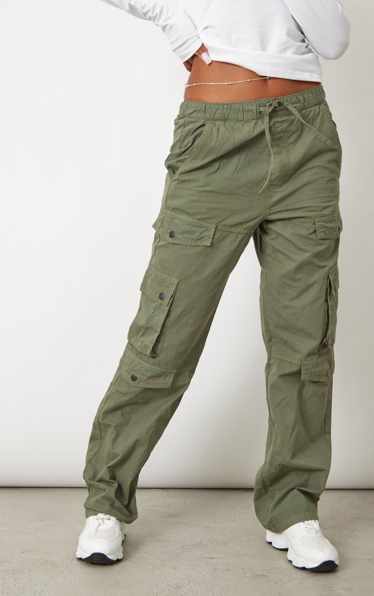 Khaki Low Rise Waist Straight Leg Cargo’s image 2