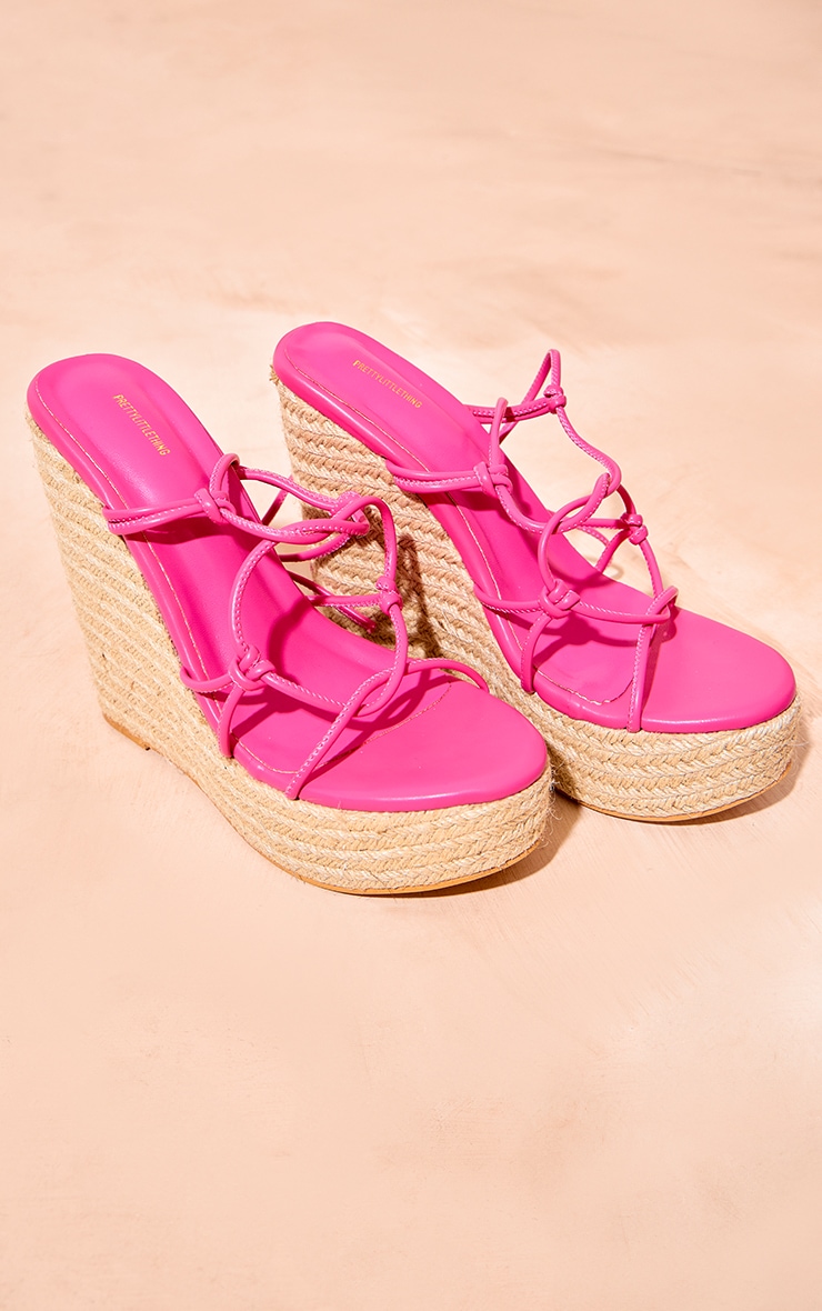 Neon pink wedges store