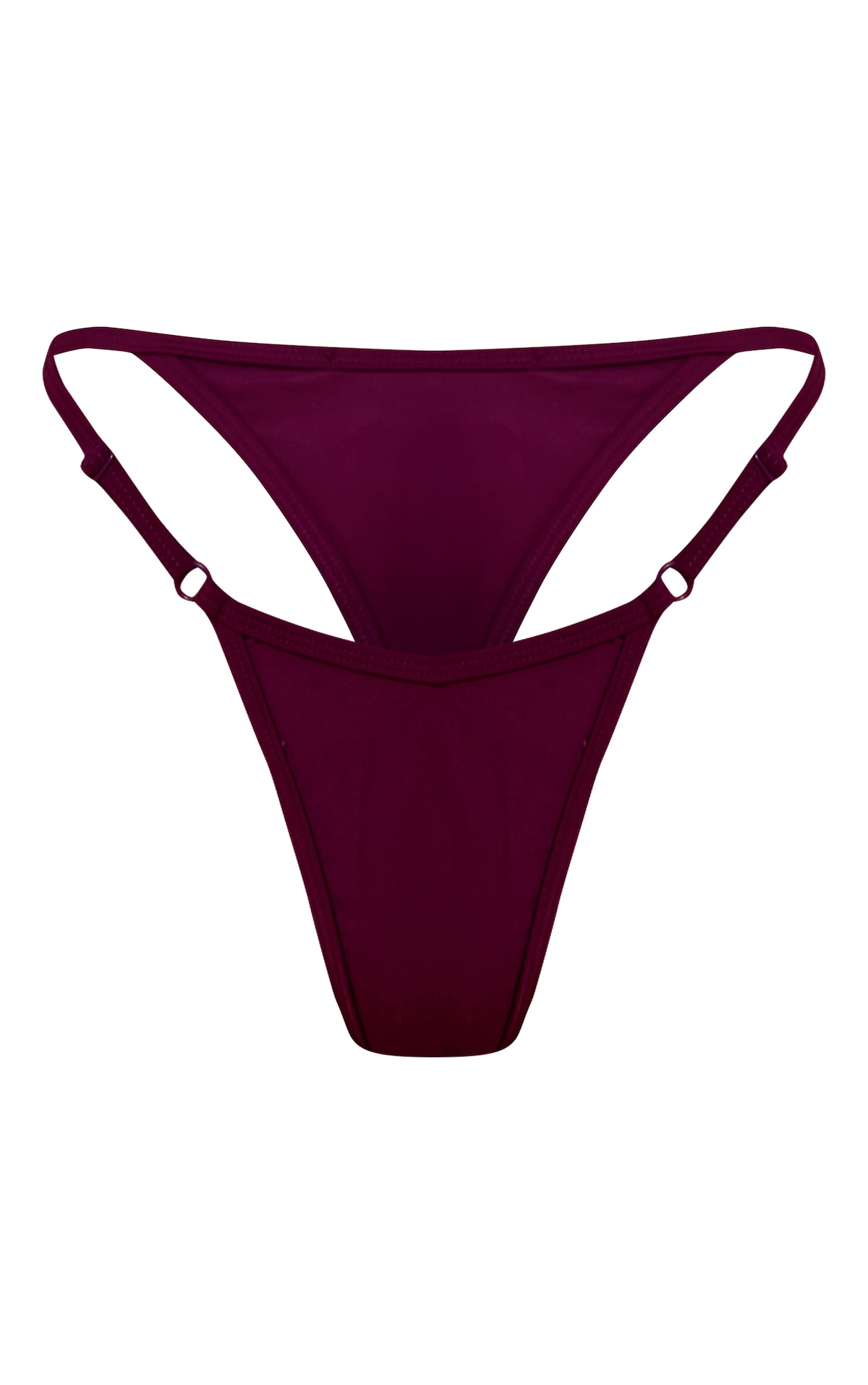 Plum Binding Detail String Tanga Bikini Bottoms | Swimwear | PLT