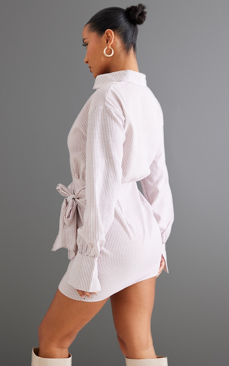 Robe Halter Rayée En Laine Grise Exte Pour Femme US L IT 44