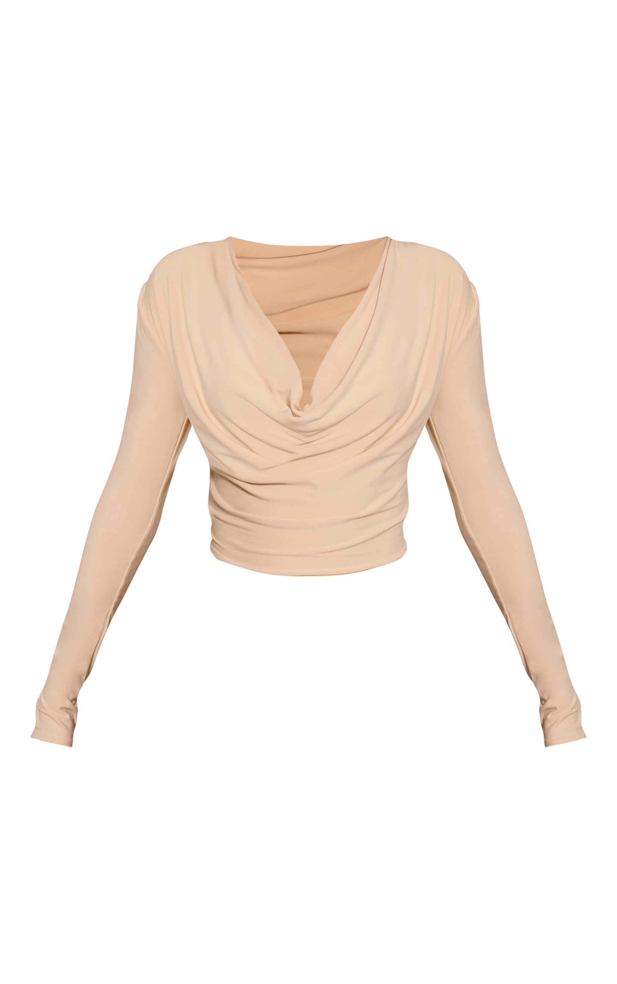 Stone Soft Touch Cowl Neck Long Sleeve Top image 5