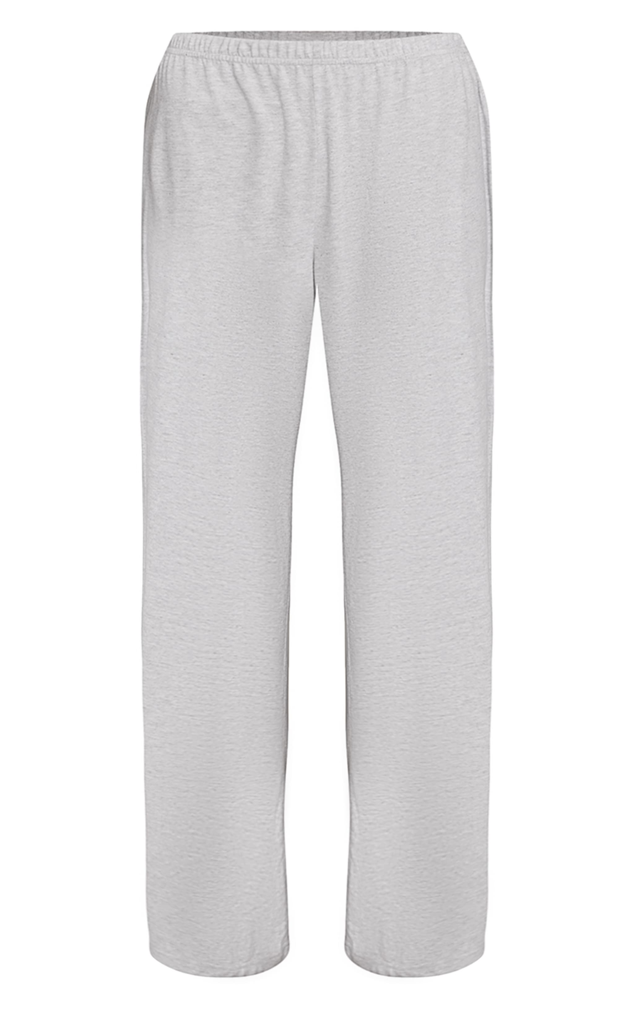 Ash Grey Wide Leg Pyjama Trousers image 5