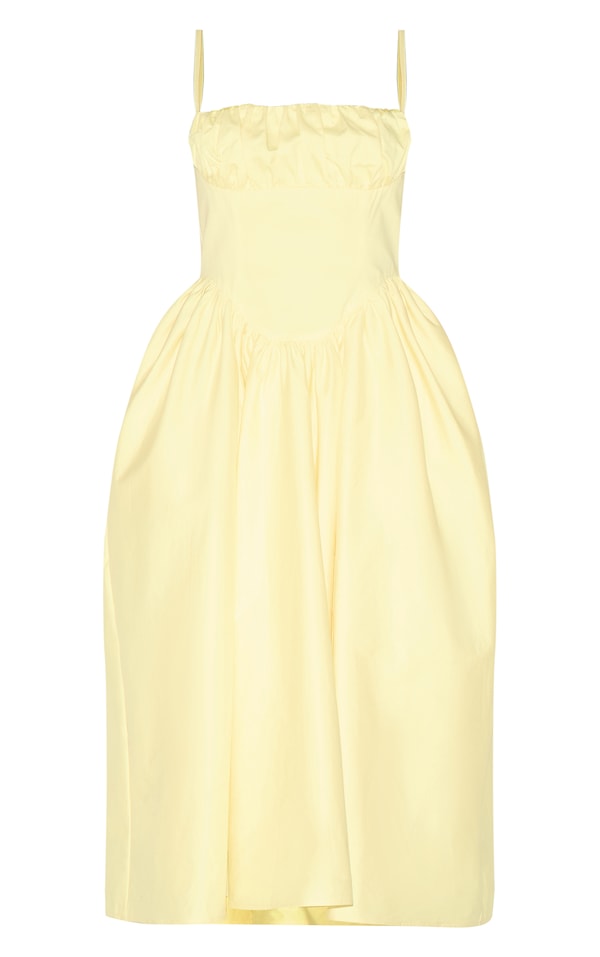 Gisella Lemon Crochet Midaxi Dress