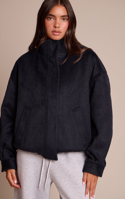 Navy Funnel Neck Bomber Jacket