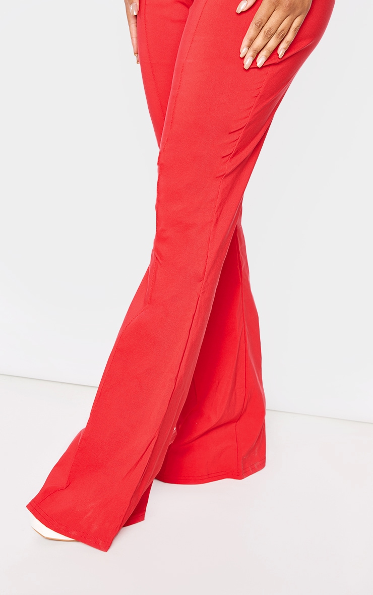 Shape Red Stretch Woven Cup Detail Wide Leg Jumpsuit image 4