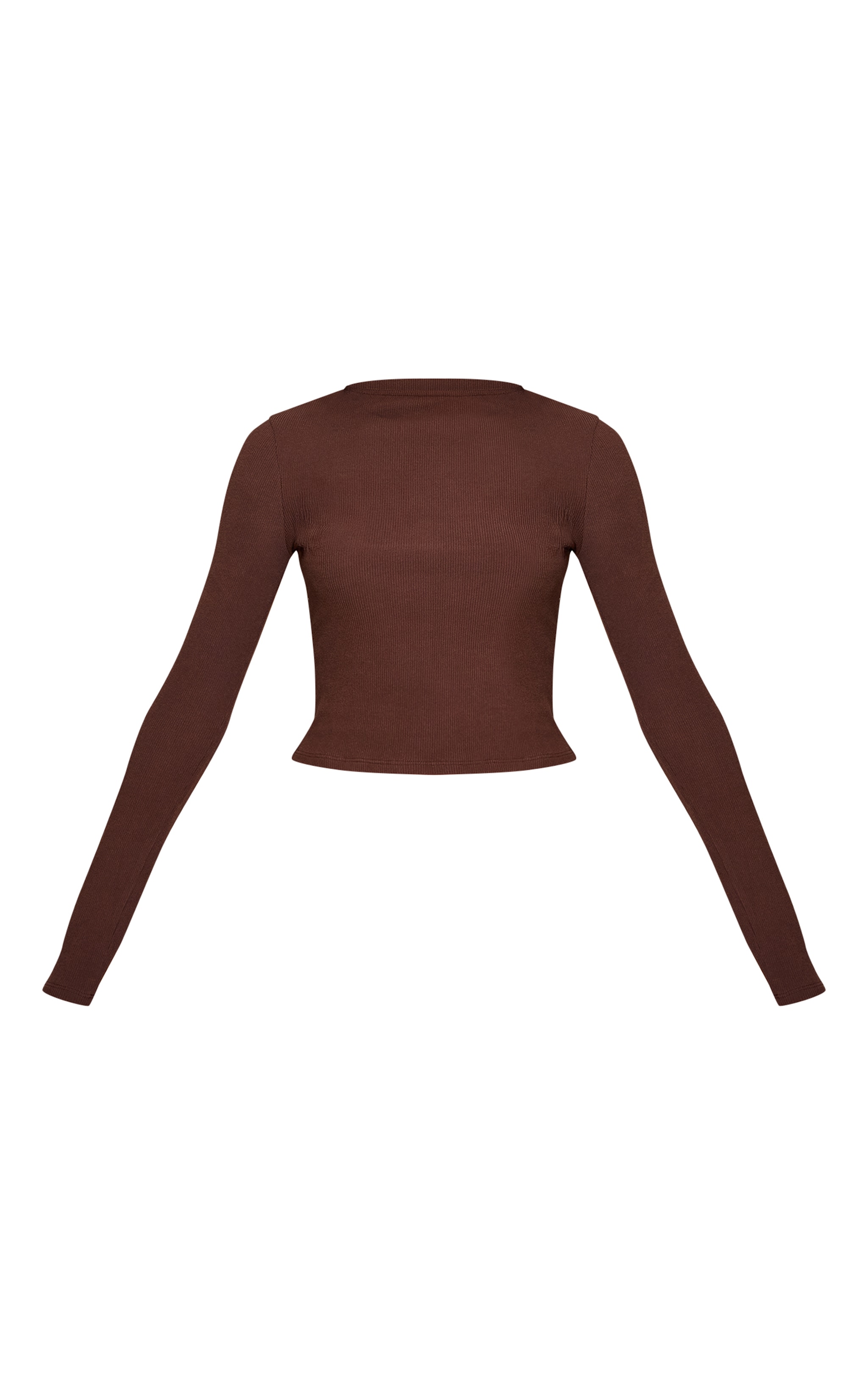 Brown Soft Brushed Long Sleeve Long Top  image 5