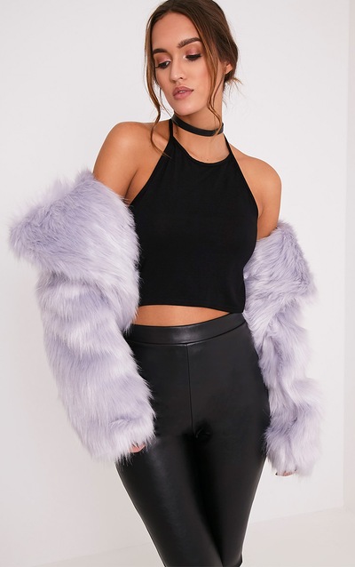 shape black halterneck lace tie back bralet zion