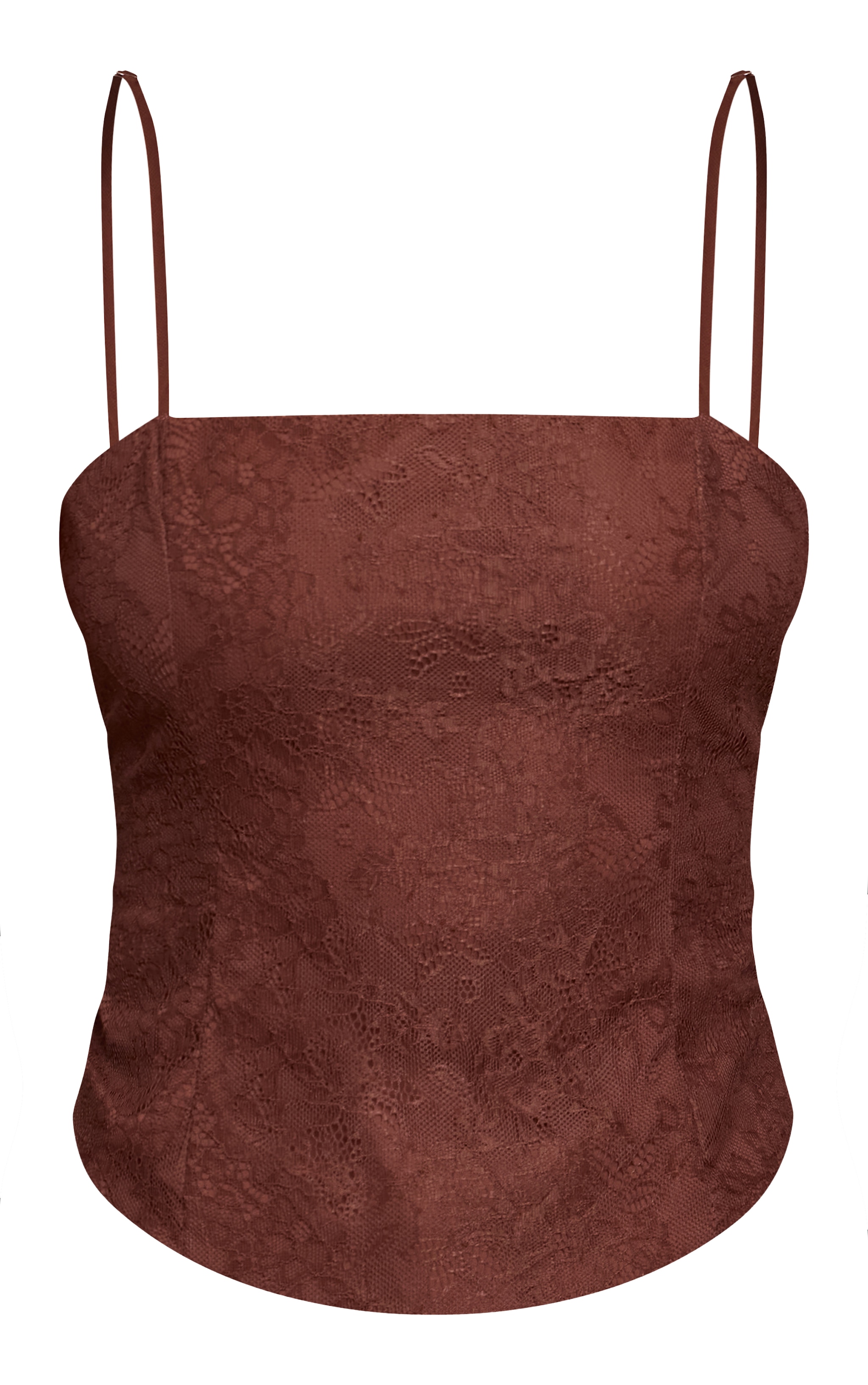 Chocolate Lace Strappy Corset image 5