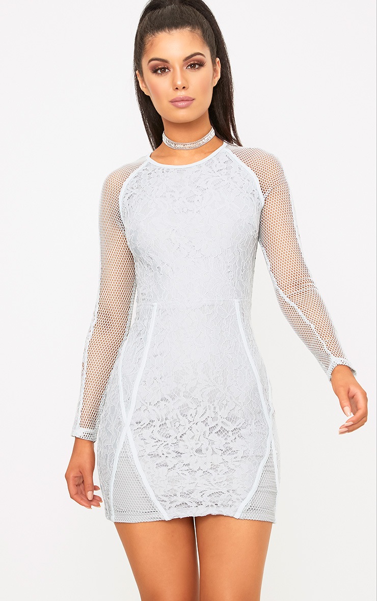pretty little thing fishnet dress