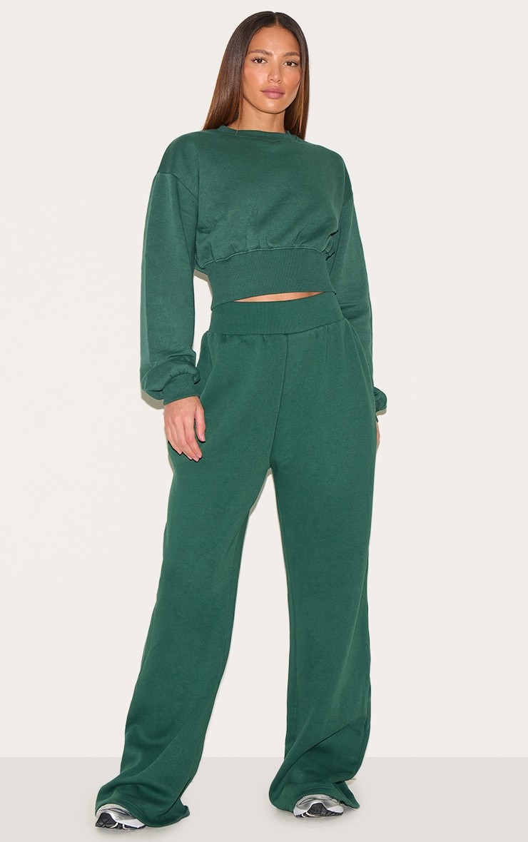 Tall Green Wide Leg Joggers image 1