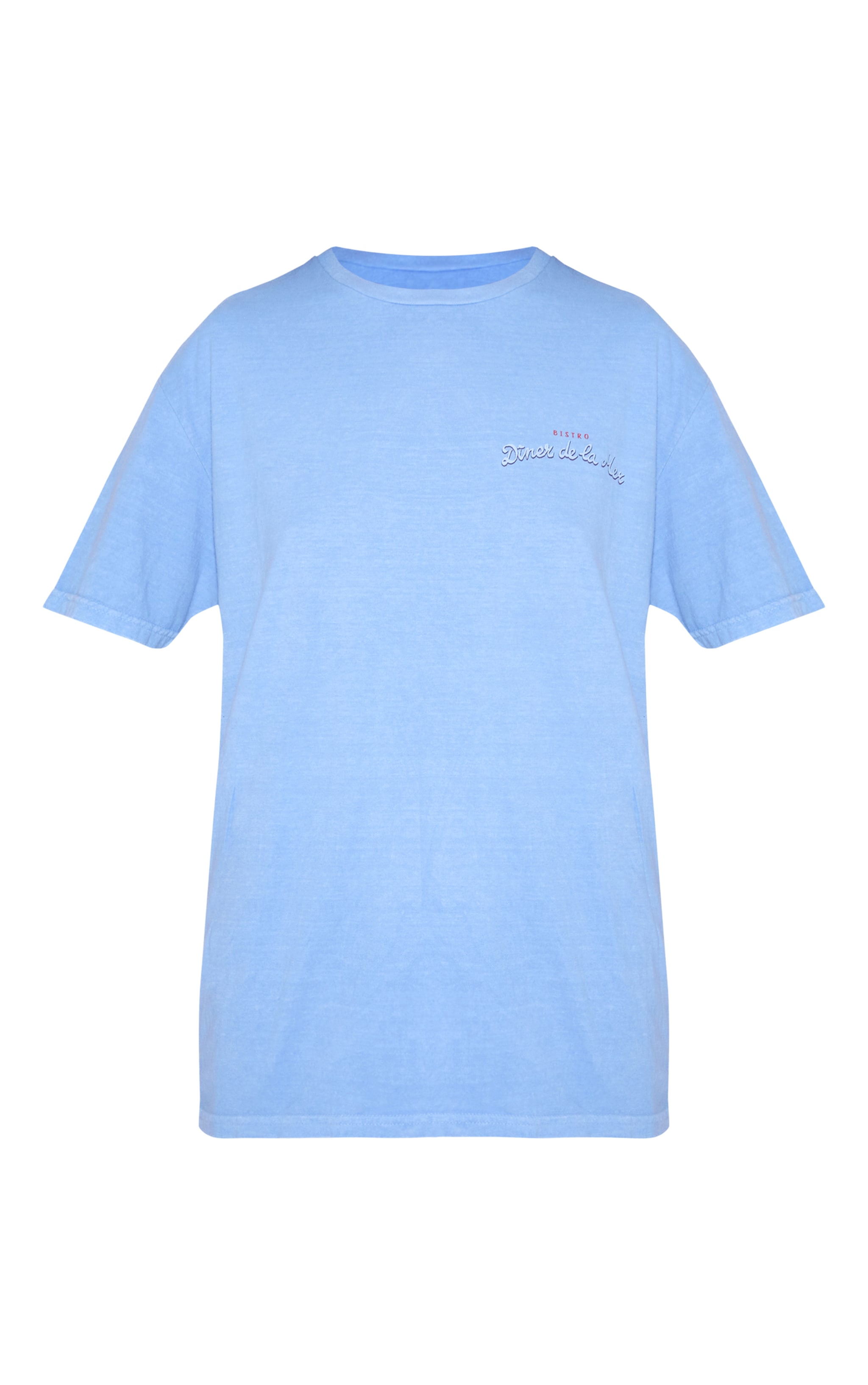 Sky Blue Lobster Graphic Oversized T-shirt image 5