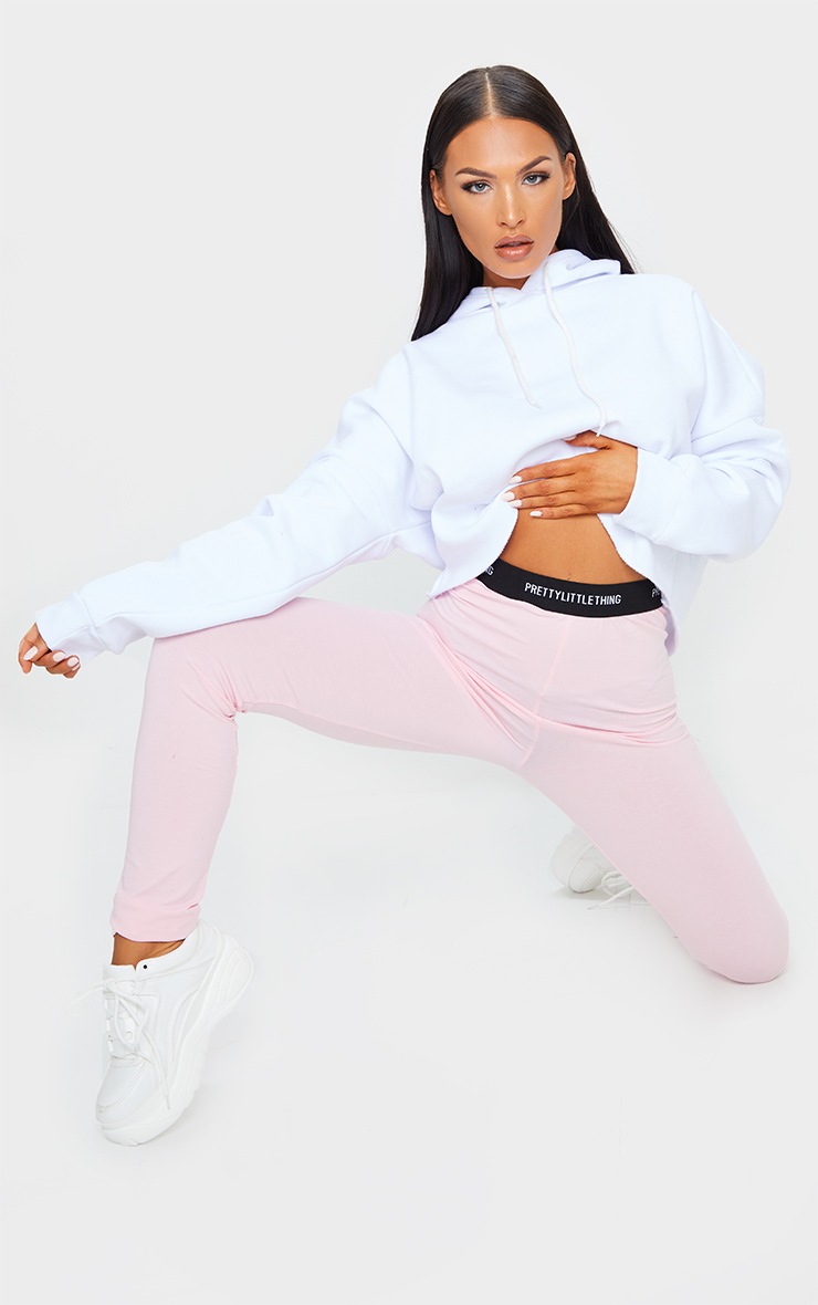 PRETTYLITTLETHING Baby Pink Tape Leggings