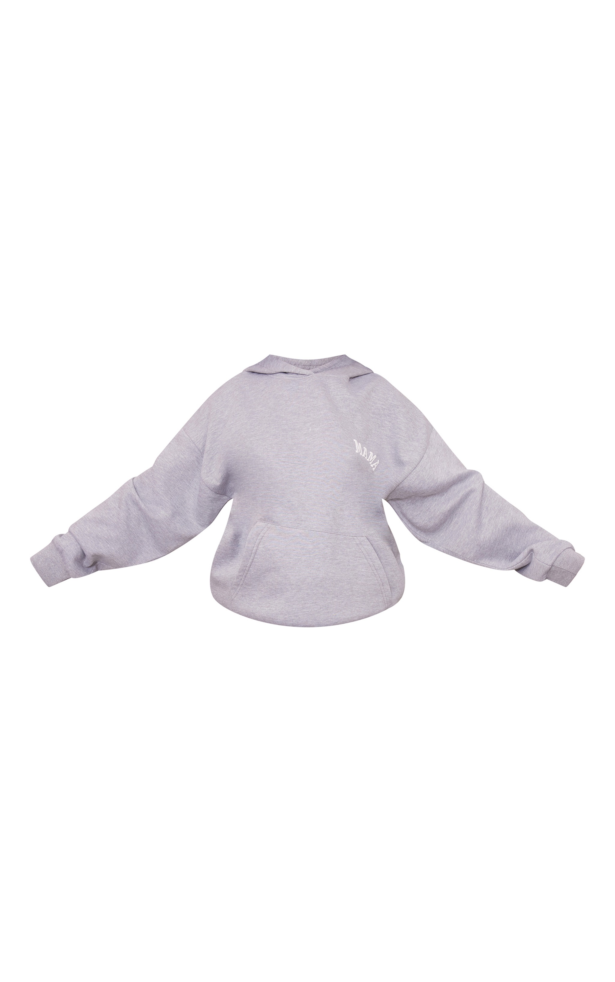 Maternité Hoodie de grossesse gris chiné imprimé Mama image 5