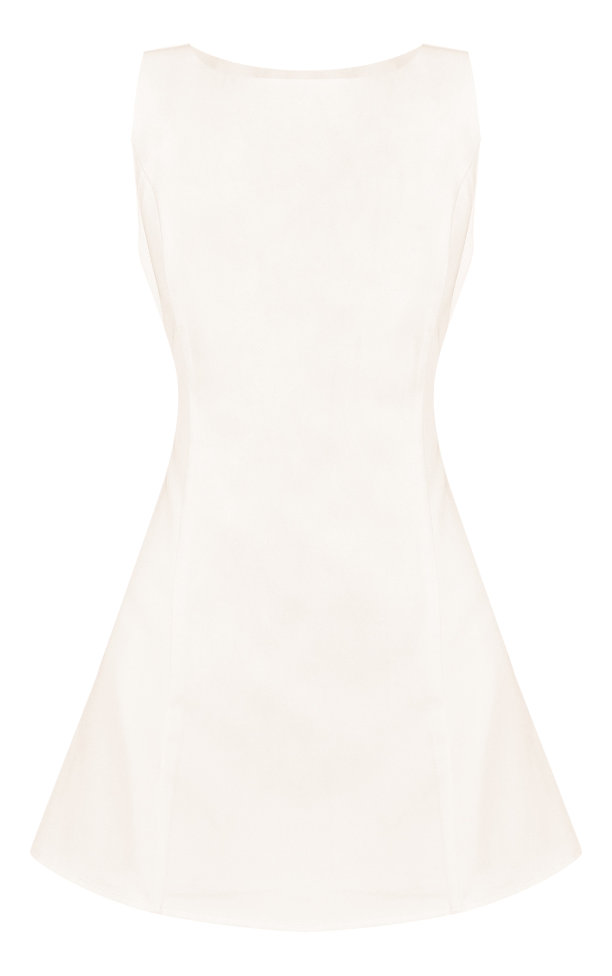 Cream Boat Neck Dress image 5