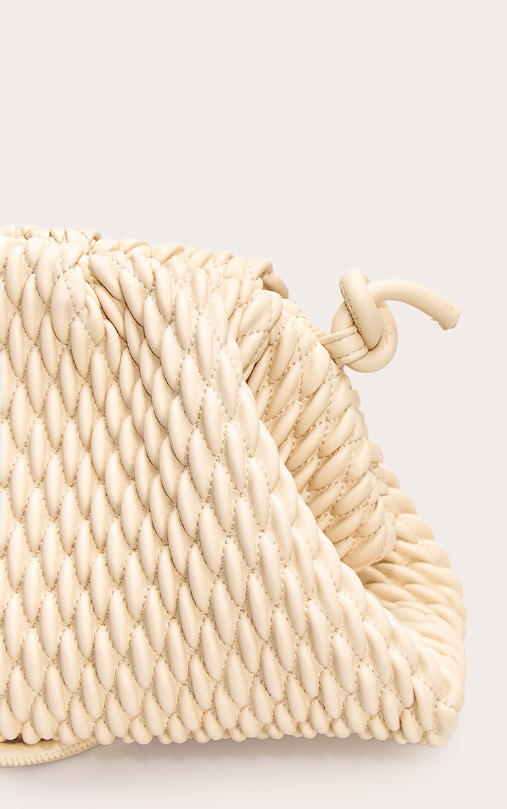 Butter Yellow Soft PU Weave Clutch Bag image 5