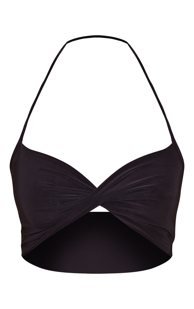 Black Slinky Twist Front Bralet image 5