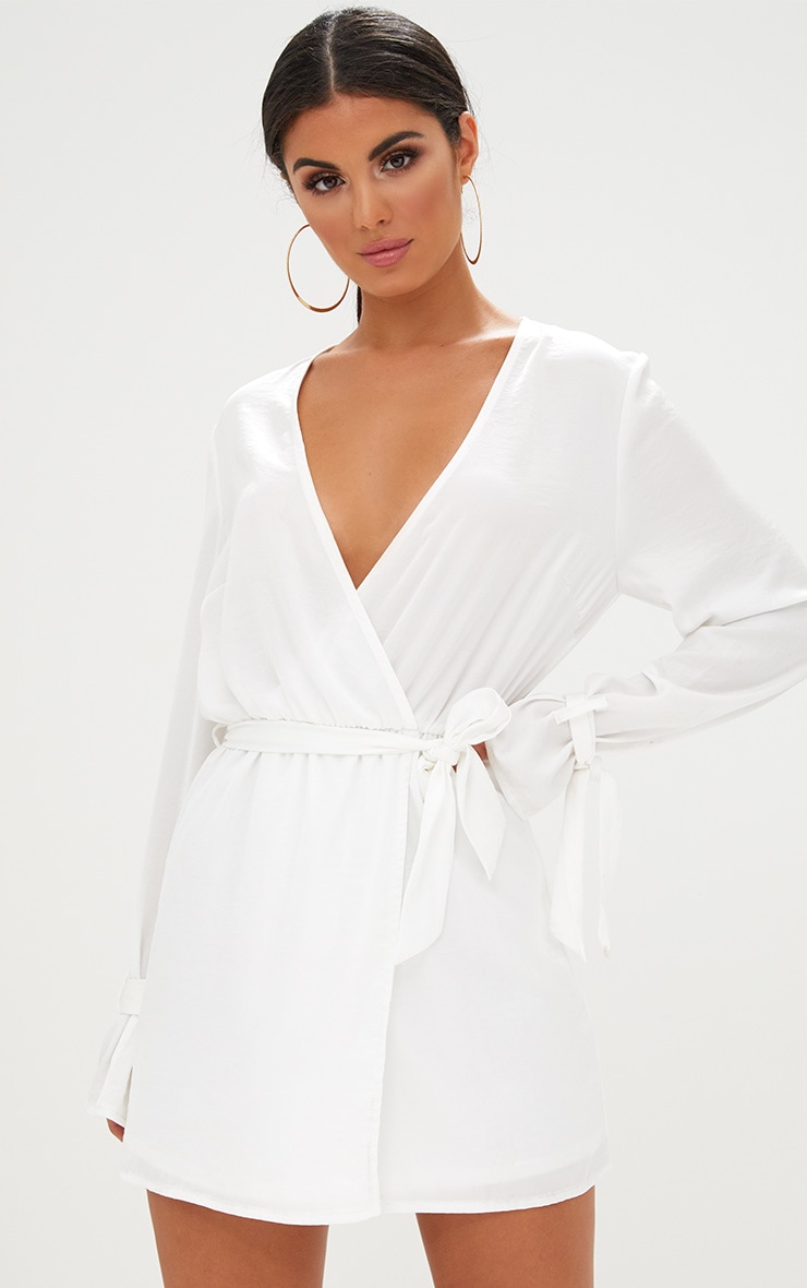 White Satin Dress