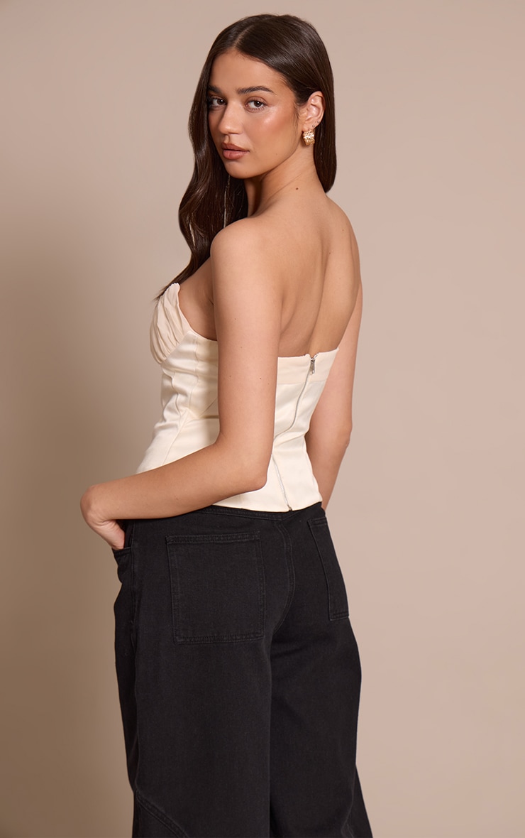 Cream Chiffon Bust Bandeau Corset image 2