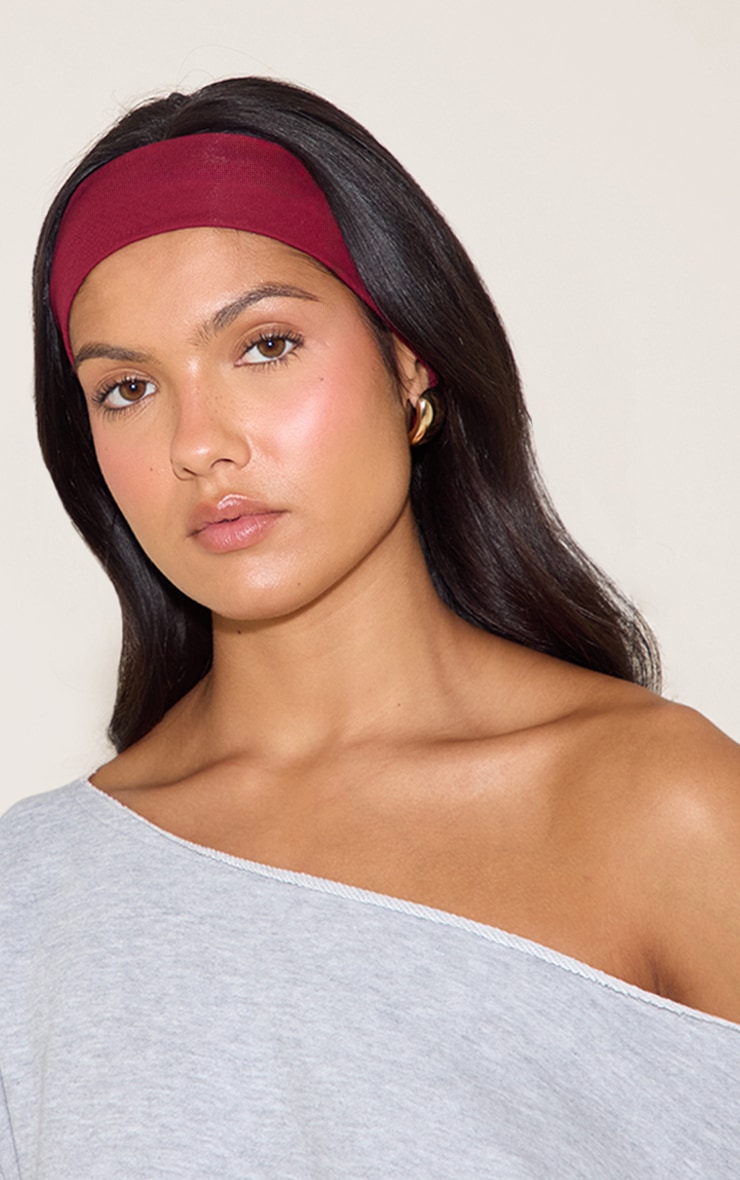 Burgundy Jersey Headband image 1